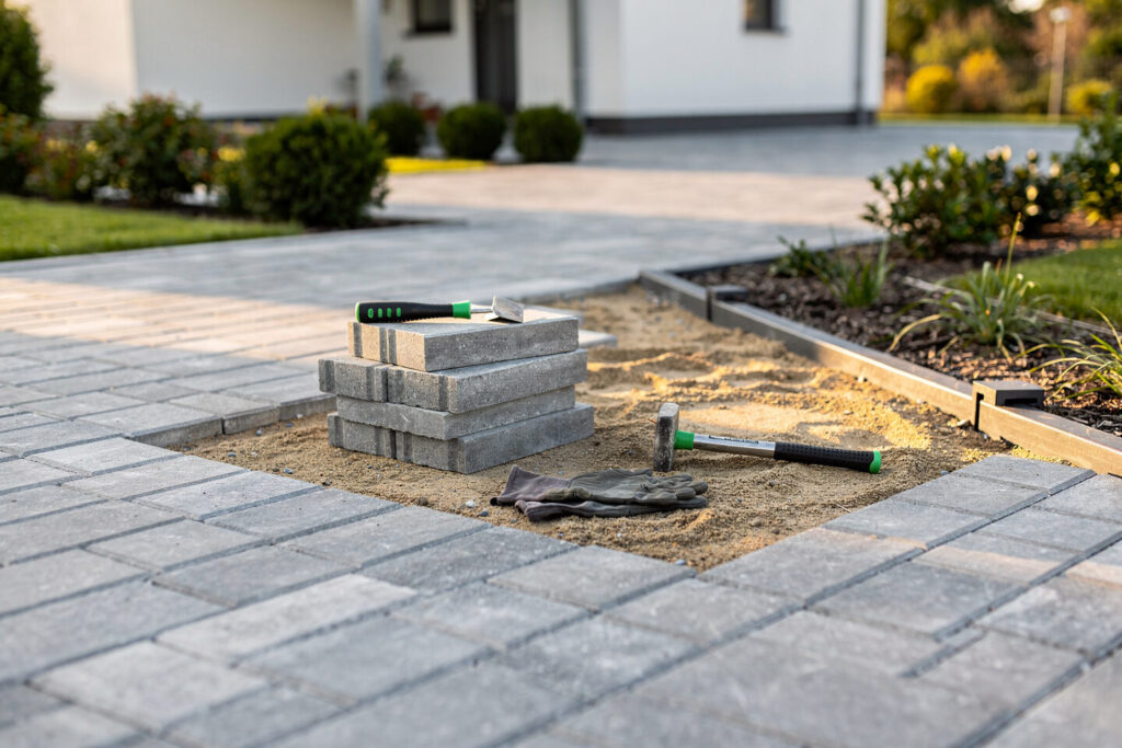 Pflasterarbeiten Terrasse Einfahrt Galabau De Wit