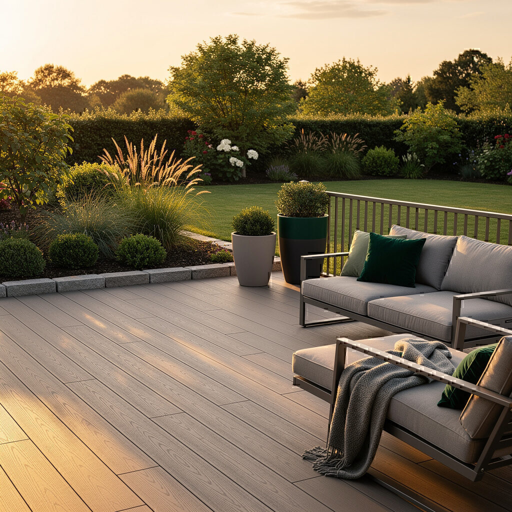 In Kundenberichten: Unsere WPC-Terrassen und Gartengestaltung bei Galabau De Wit