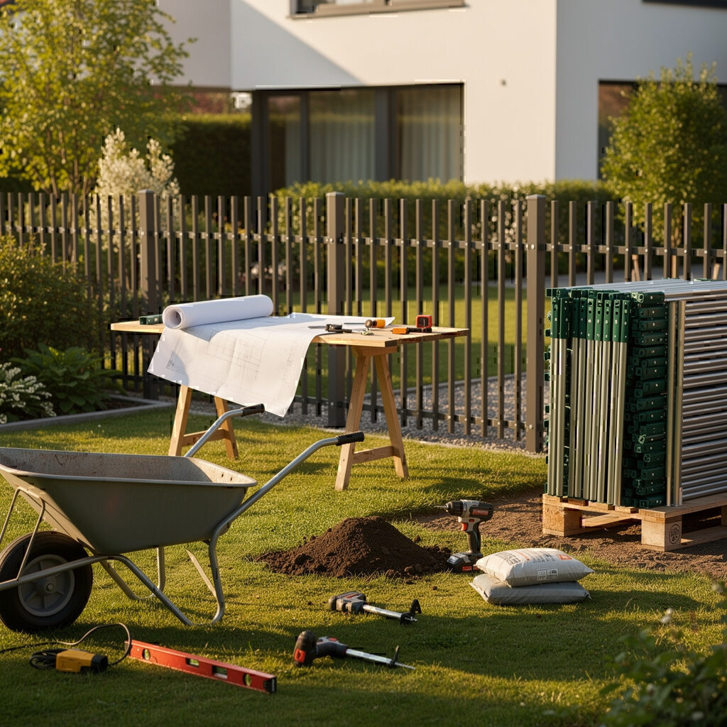 Beim Zaunbau bietet Galabau De Wit komplette Planung, Montage sowie Lieferung an